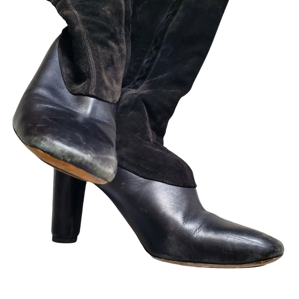 💫SOLD💫Marc Jacobs Vintage Rare Suede Black Knee-High Boots - EU 41 - Picture 9 of 10